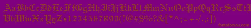 LisabelRegular Font – Brown Fonts on Purple Background