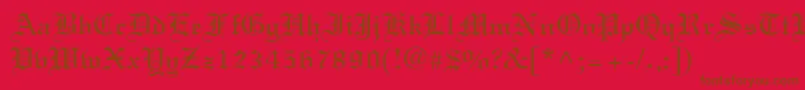 LisabelRegular Font – Brown Fonts on Red Background