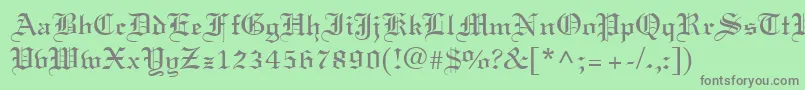 LisabelRegular Font – Gray Fonts on Green Background