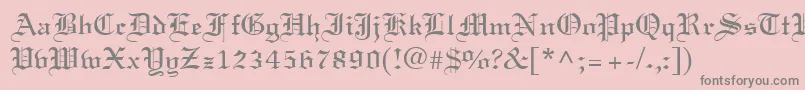 LisabelRegular Font – Gray Fonts on Pink Background
