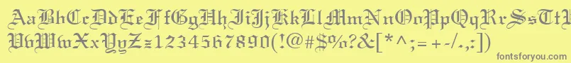 LisabelRegular Font – Gray Fonts on Yellow Background