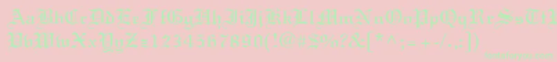 LisabelRegular Font – Green Fonts on Pink Background