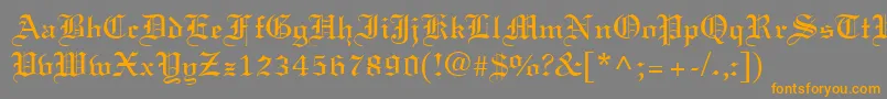 LisabelRegular Font – Orange Fonts on Gray Background