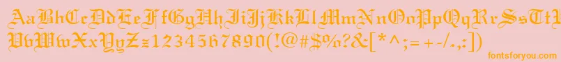LisabelRegular Font – Orange Fonts on Pink Background
