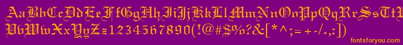LisabelRegular Font – Orange Fonts on Purple Background