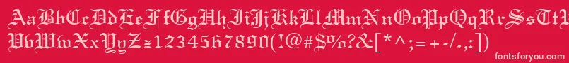 LisabelRegular Font – Pink Fonts on Red Background