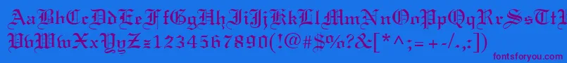 LisabelRegular Font – Purple Fonts on Blue Background