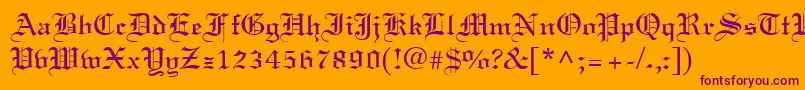 LisabelRegular Font – Purple Fonts on Orange Background