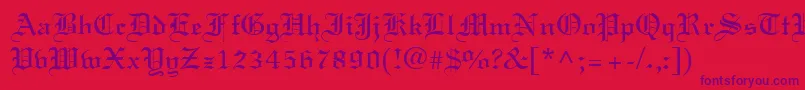fuente LisabelRegular – Fuentes Moradas Sobre Fondo Rojo