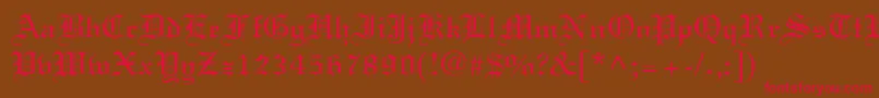 LisabelRegular Font – Red Fonts on Brown Background
