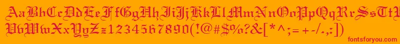 LisabelRegular Font – Red Fonts on Orange Background