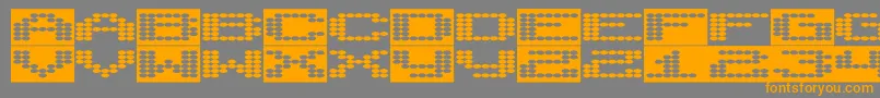 Synts Font – Orange Fonts on Gray Background