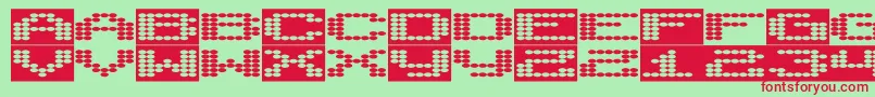 Synts Font – Red Fonts on Green Background