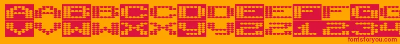 Synts Font – Red Fonts on Orange Background