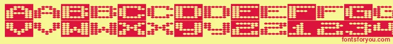 Шрифт Synts – красные шрифты на жёлтом фоне