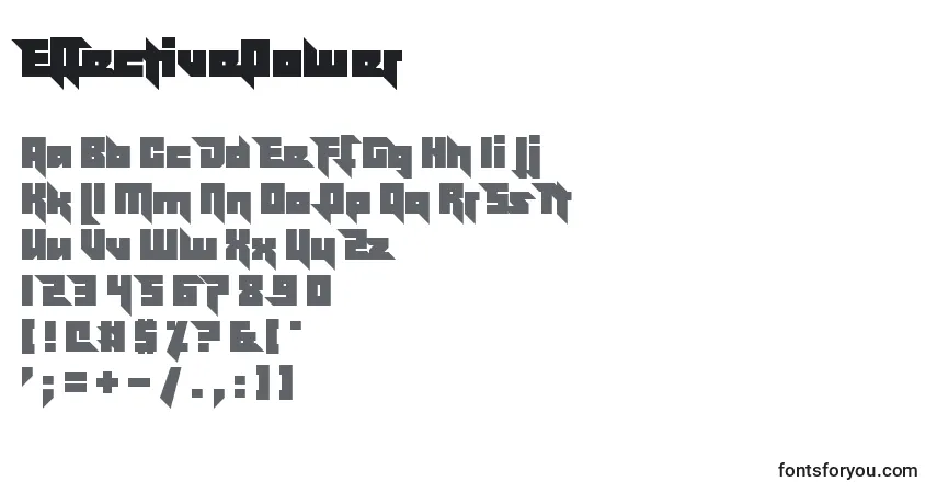 characters of effectivepower font, letter of effectivepower font, alphabet of  effectivepower font