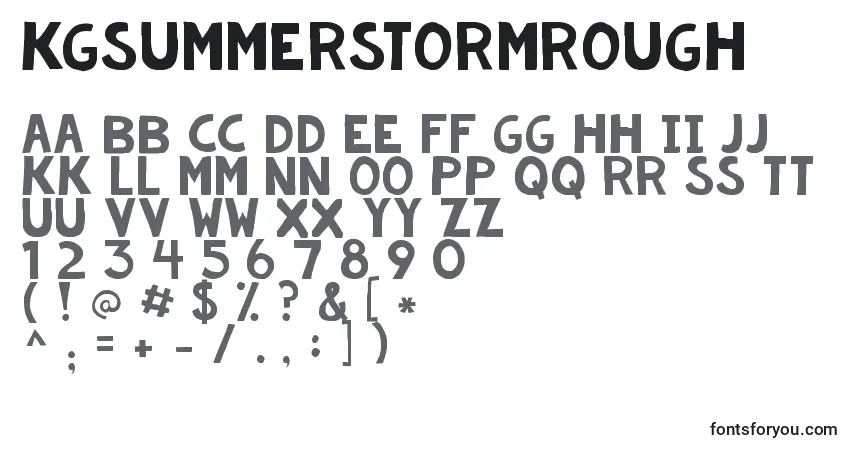 characters of kgsummerstormrough font, letter of kgsummerstormrough font, alphabet of  kgsummerstormrough font