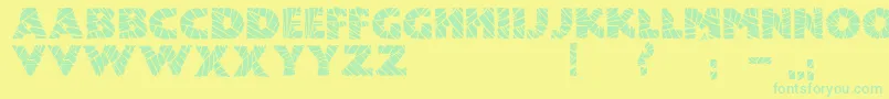 JmhMummyFill Font – Green Fonts on Yellow Background