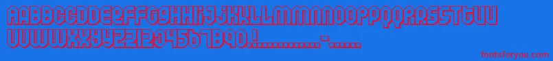 Air Font – Red Fonts on Blue Background