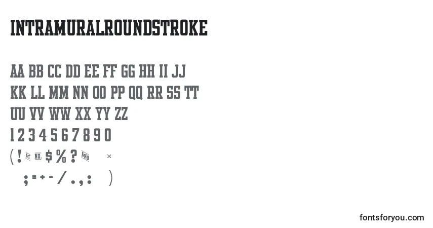 Intramuralroundstroke-fontti – aakkoset, numerot, erikoismerkit