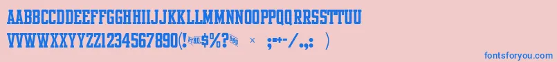 Intramuralroundstroke Font – Blue Fonts on Pink Background