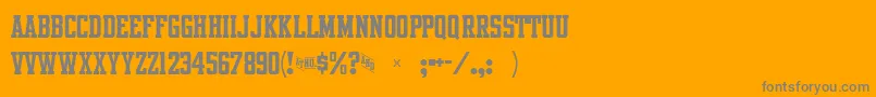 Intramuralroundstroke Font – Gray Fonts on Orange Background