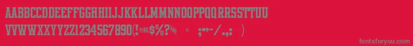 Intramuralroundstroke Font – Gray Fonts on Red Background