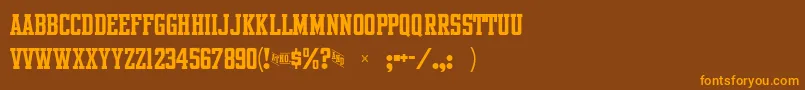 Intramuralroundstroke Font – Orange Fonts on Brown Background