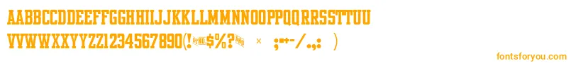 Intramuralroundstroke Font – Orange Fonts on White Background