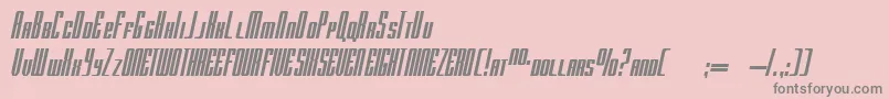 RadaritalicByDougSheets Font – Gray Fonts on Pink Background