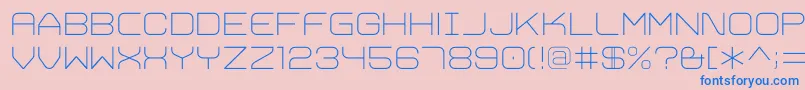 TrivialExtralight Font – Blue Fonts on Pink Background