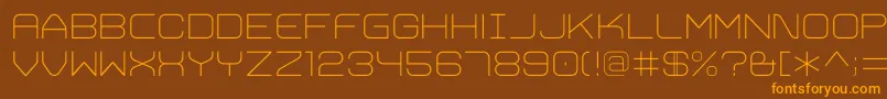 TrivialExtralight Font – Orange Fonts on Brown Background