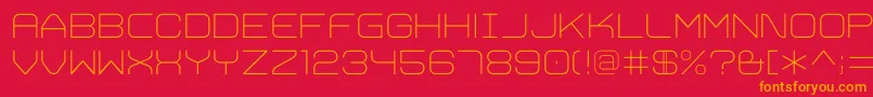 TrivialExtralight Font – Orange Fonts on Red Background