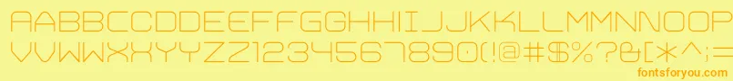 TrivialExtralight Font – Orange Fonts on Yellow Background