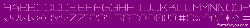 TrivialExtralight Font – Pink Fonts on Purple Background