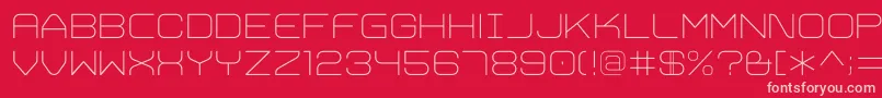 TrivialExtralight Font – Pink Fonts on Red Background