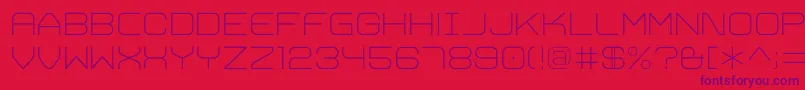 TrivialExtralight Font – Purple Fonts on Red Background