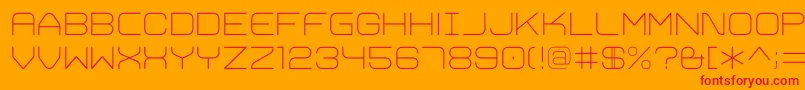 TrivialExtralight-Schriftart – Rote Schriften auf orangefarbenem Hintergrund