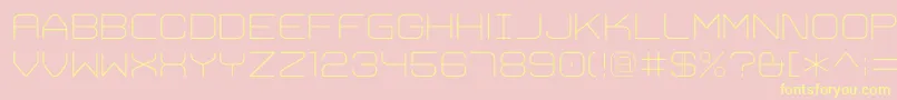 TrivialExtralight Font – Yellow Fonts on Pink Background