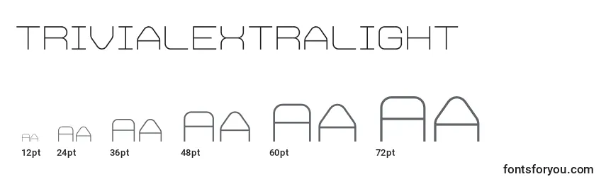 TrivialExtralight Font Sizes