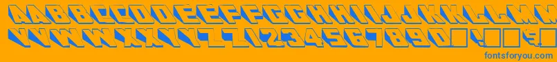 WendelineRegular Font – Blue Fonts on Orange Background