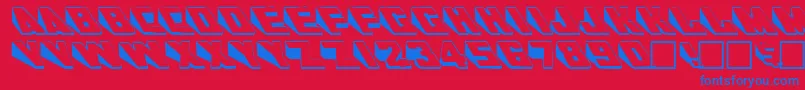WendelineRegular Font – Blue Fonts on Red Background