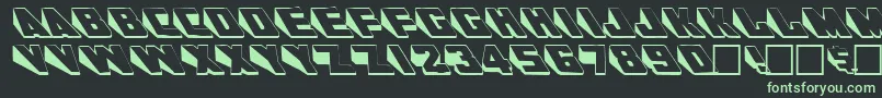 WendelineRegular Font – Green Fonts on Black Background