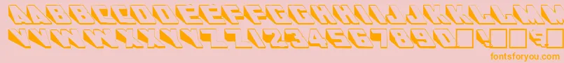 WendelineRegular-Schriftart – Orangefarbene Schriften auf rosa Hintergrund