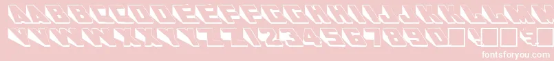 Police WendelineRegular – polices blanches sur fond rose