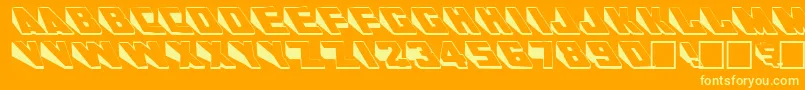 WendelineRegular Font – Yellow Fonts on Orange Background