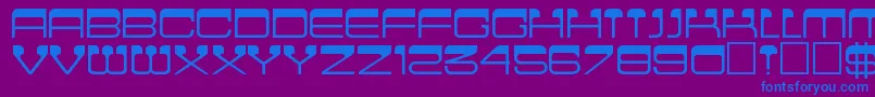 Cinema Font – Blue Fonts on Purple Background