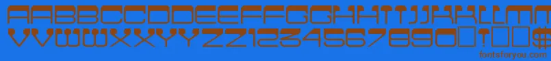 Cinema Font – Brown Fonts on Blue Background