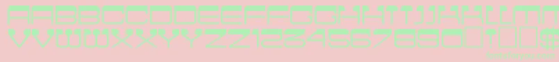 フォントCinema – ピンクの背景に緑の文字