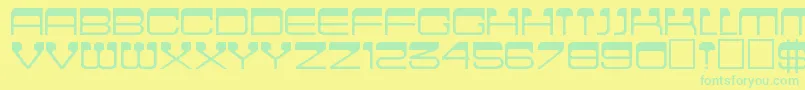 Cinema Font – Green Fonts on Yellow Background